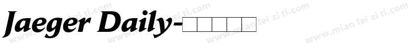 Jaeger Daily字体转换